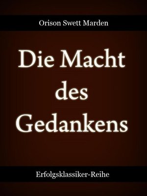 cover image of Die Macht des Gedankens